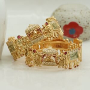Traditional Gold plated Handcrafted design Copper Bangle (1882)