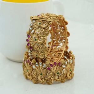 Traditional Gold plated Handcrafted design Copper Bangle (625)