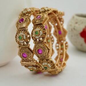 Mat FInish Ruby pearl Designer Bangles (2010)