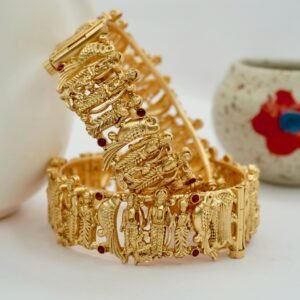 Ram Darbar Gold Plated Copper Designer Bangles (2039)