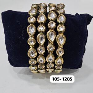 Tilak Round 4 Pic Dabbi Kundan Bangles (2063)