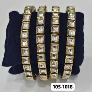 Square 4 Pic Dabbi Kundan Set (2074)