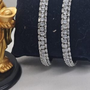 Small Size AD Rodium Bangles (105-1290)